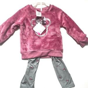 Disney Junior Baby Girl Minnie Mouse Girl’s Matching Sweater and Leggings Sz 24M